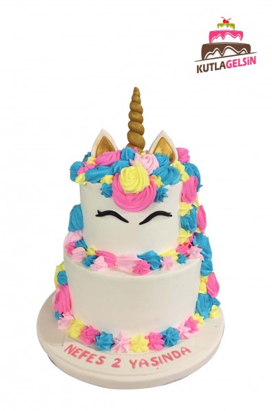 UNICORN ÇİFT KATLI PASTA